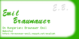 emil braunauer business card